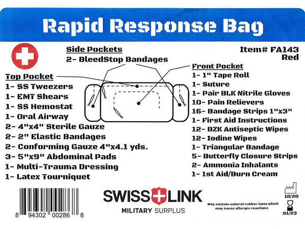 Front Runner First Aid Rapid Response Kit / Red - by Swiss Link